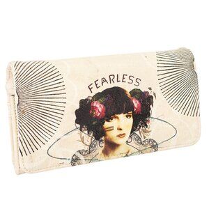 NEW NWT PAPAYA "Fearless"  Trifold Wallet   Great Gift!   Vegan Leather
